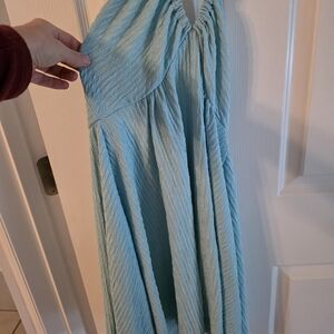 Brand New. SHEIN Light Blue Backless Dress XS But Fits Like a Medium